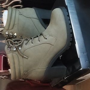 Torrid wide width olive lace up boots